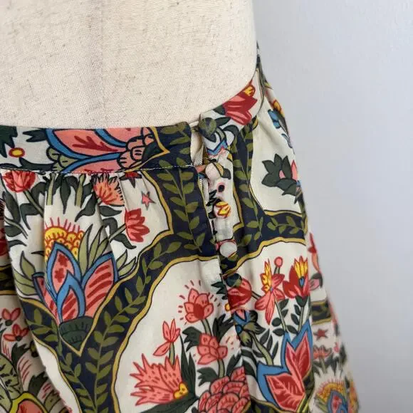 RHODE Floral Printed One Shoulder Shift Tent Dress Cotton Resort Women's Large - Picture 14 of 14